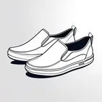 white slip-on shoes image